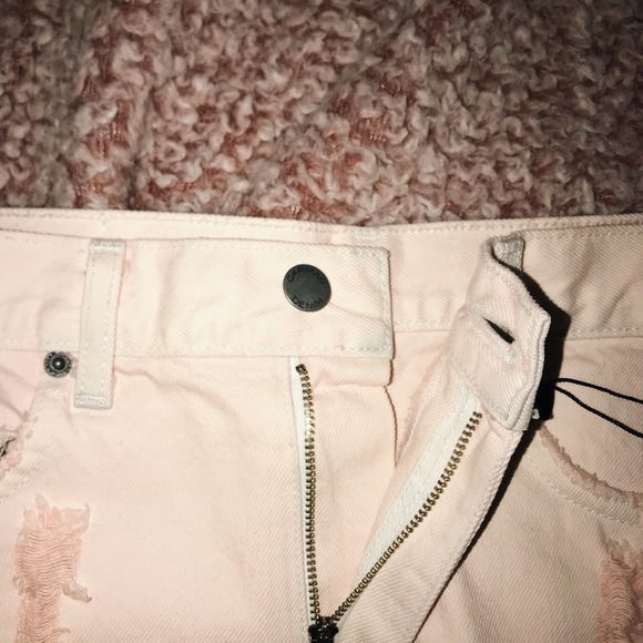 High Rise, Non-Stretch, ‘Paris’ Distressed Shorts - Picture 7 of 8